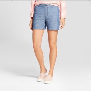 A NEW DAY cotton chambray shorts size 6